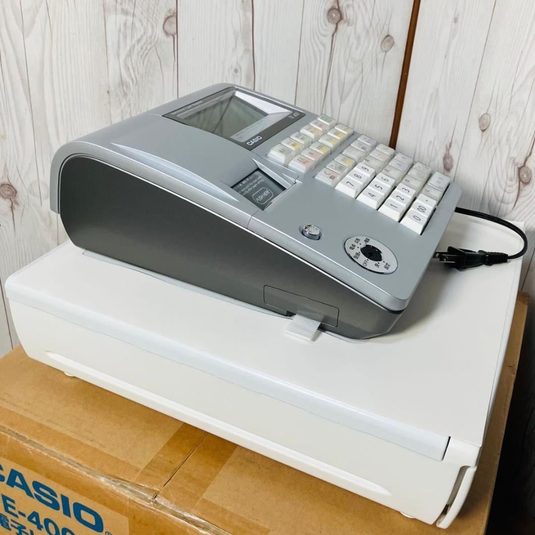 【極美品】CASIO 電子レジスター TE-400-SLR カシオ 店舗用品