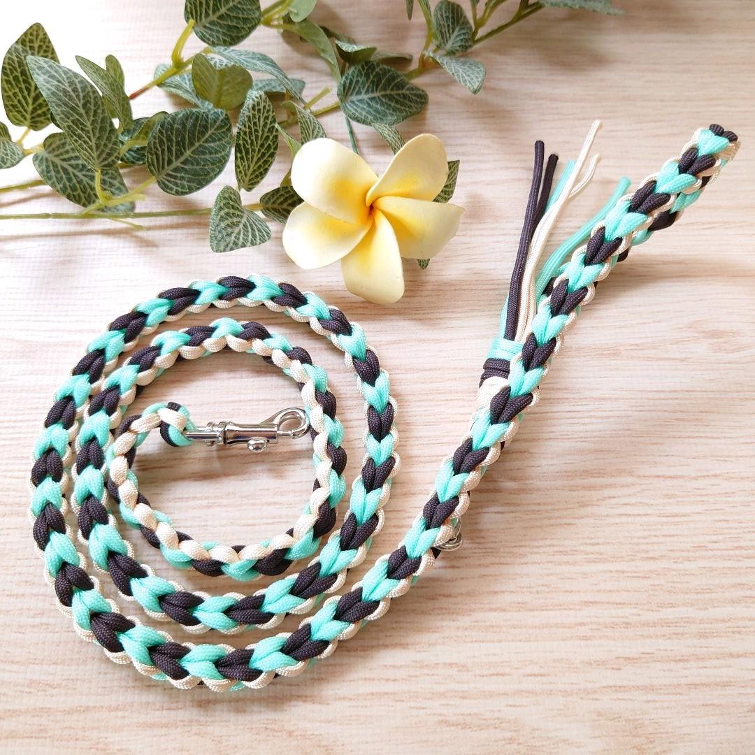 パラコードリード　カフェリード　ハート編み　タッセル付　№071