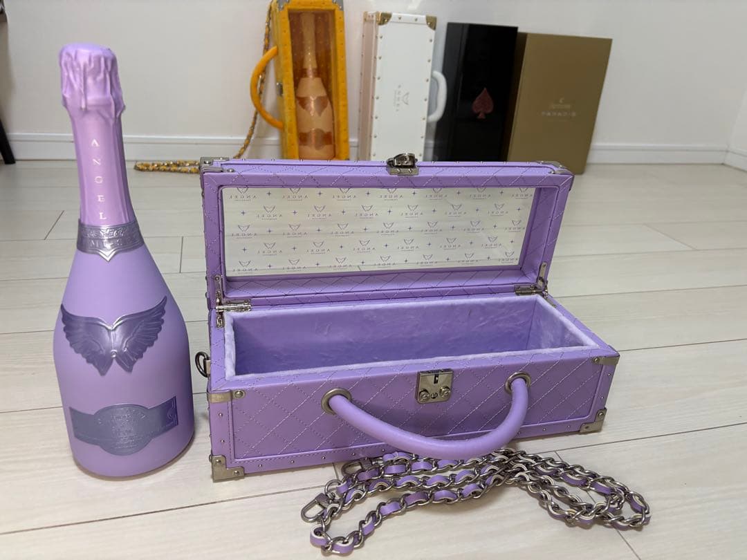 【新品】エンジェル シャンパン ドゥミセック ハロウィン限定パープル〈レザー〉