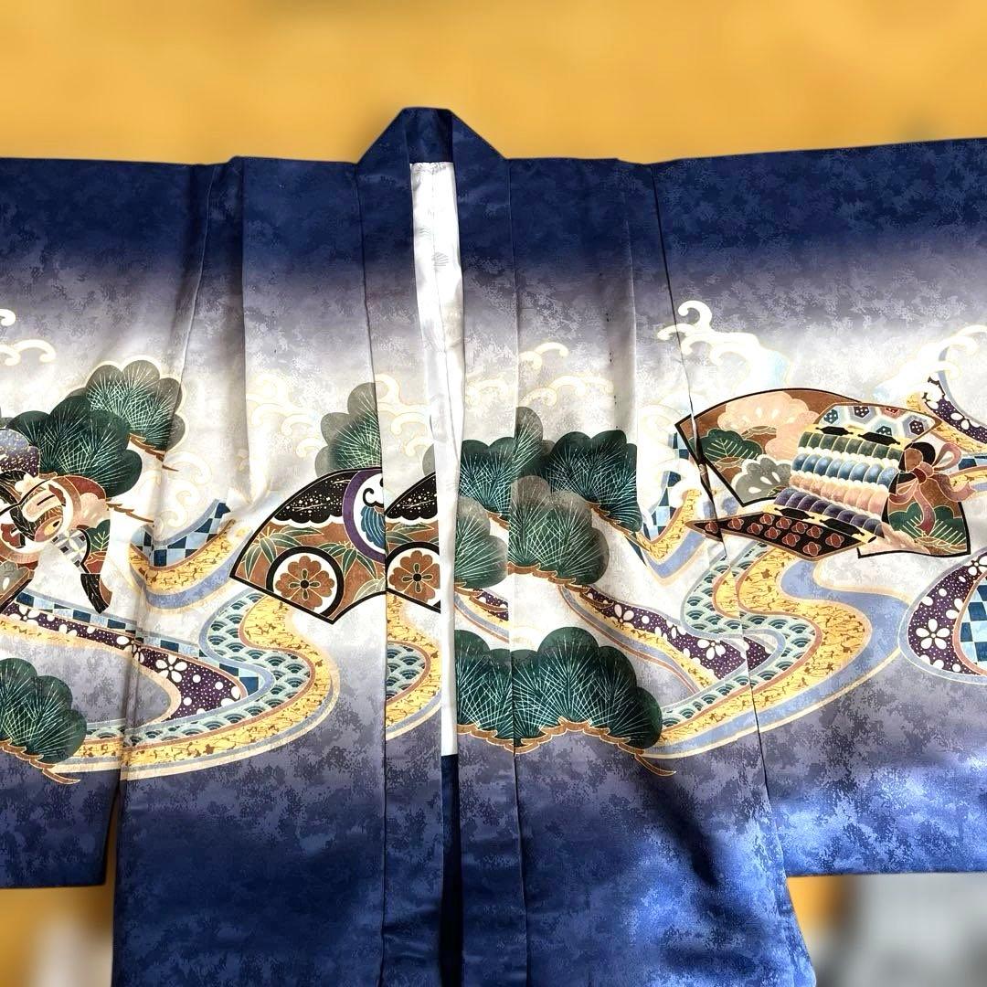 七五三　羽織袴　フルセット　男の子　5歳　京越　鷹兜　着物