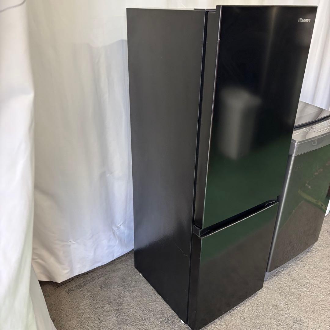 52⭕️冷蔵庫　洗濯機　黒　一人暮らしセット　安い　綺麗　設置無料　25年　大きめ