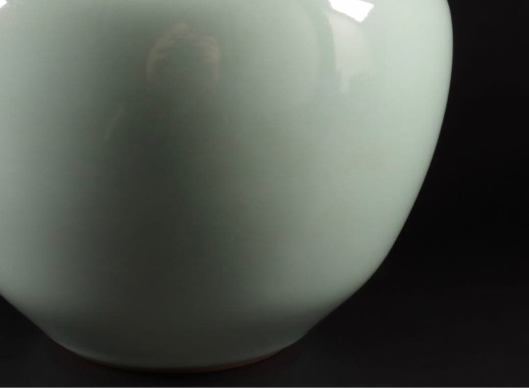 諏訪 蘇山 造 青磁　本人作 諏訪修 三代 諏訪蘇山 壺 花瓶　華道　　茶道具