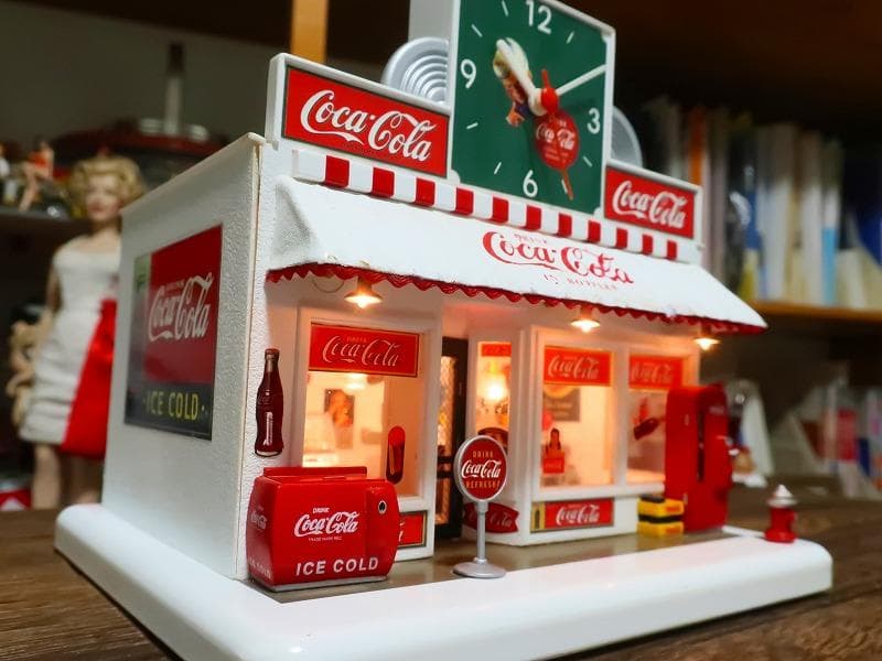 爆レア★絶版★コカコーラ ダンバリーミント アメリカンダイナー ジオラマクロック