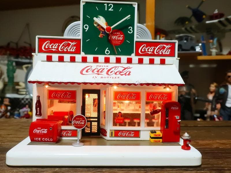 爆レア★絶版★コカコーラ ダンバリーミント アメリカンダイナー ジオラマクロック