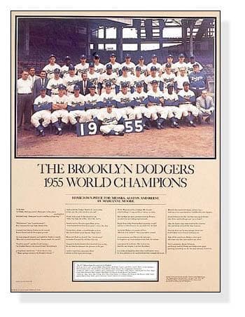 額装済/Brooklyn Dodgers 1955/ポスター/インテリア/アート