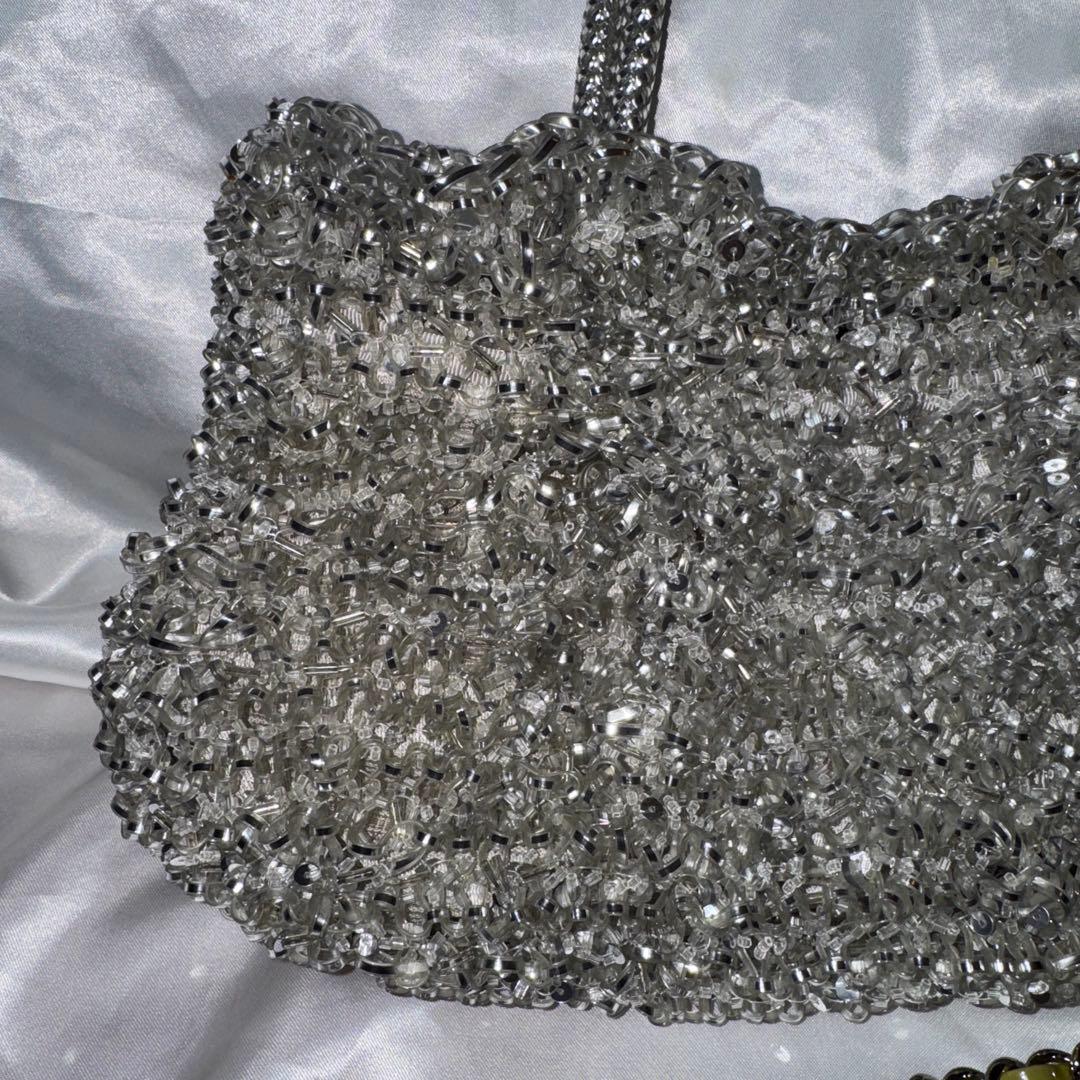 アンテプリマ ワイヤーグリッター シルバー バッグ　3way