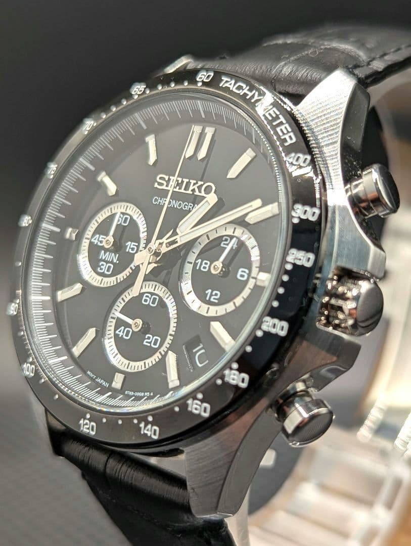 【ほぼ未使用】SEIKO セイコー セレクション 8T63-00D0 黒文字盤