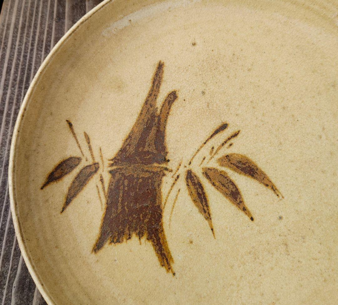 黄瀬戸、竹文中皿５枚