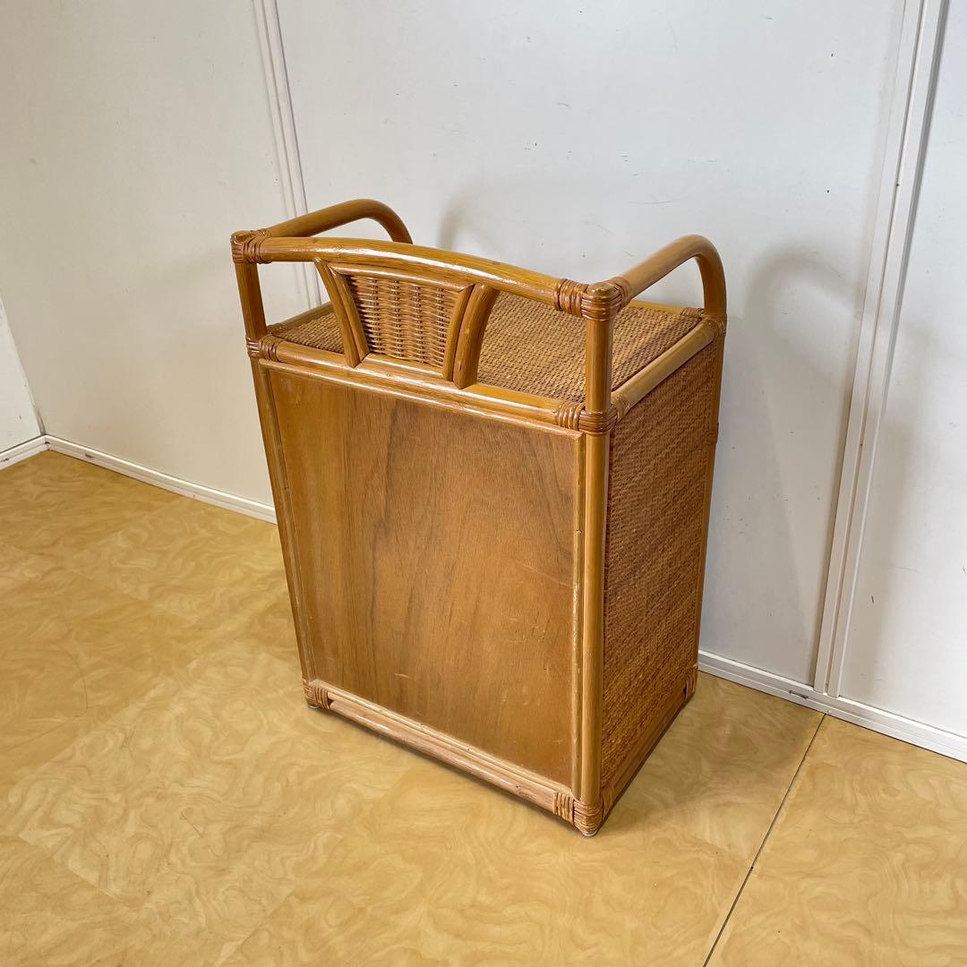 籐 ラタン 4段チェスト② 引き出し 収納 タンス 箪笥 電話台 ビンテージ