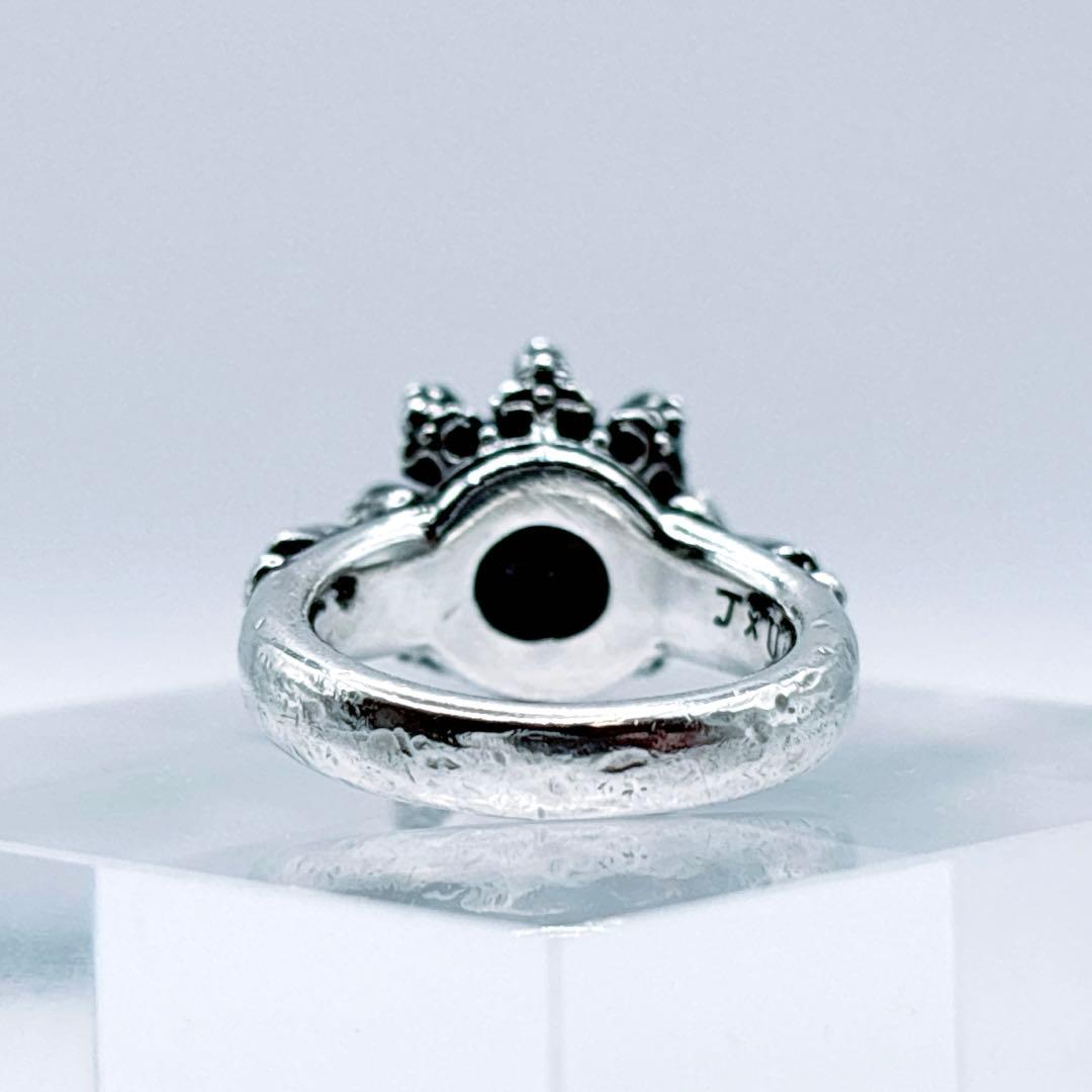 Justin Davis リング 925 ブラックストーン 3号 レディース