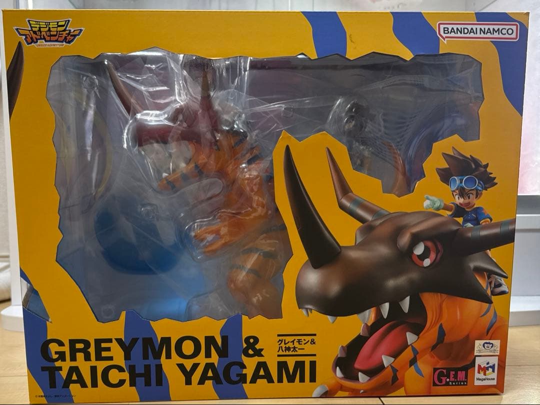 デジモンアドベンチャー　グレイモン&八神太一　g.e.m フィギュア