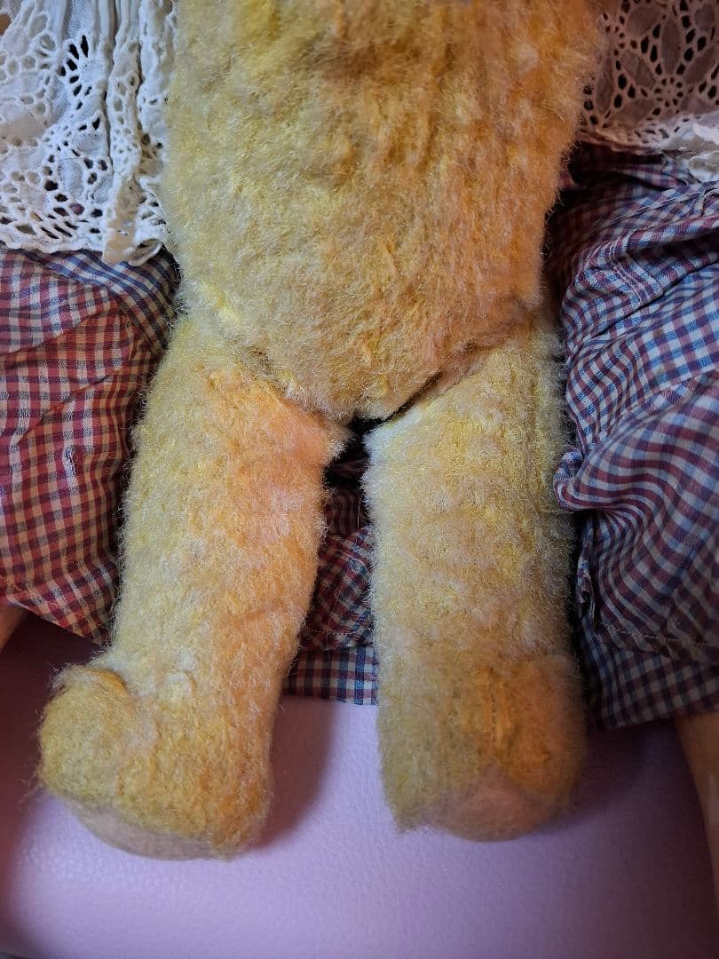 アンティーク★イエロー★テディベア★ぬいぐるみ★くま★クマ★ベアアンティーク雑貨