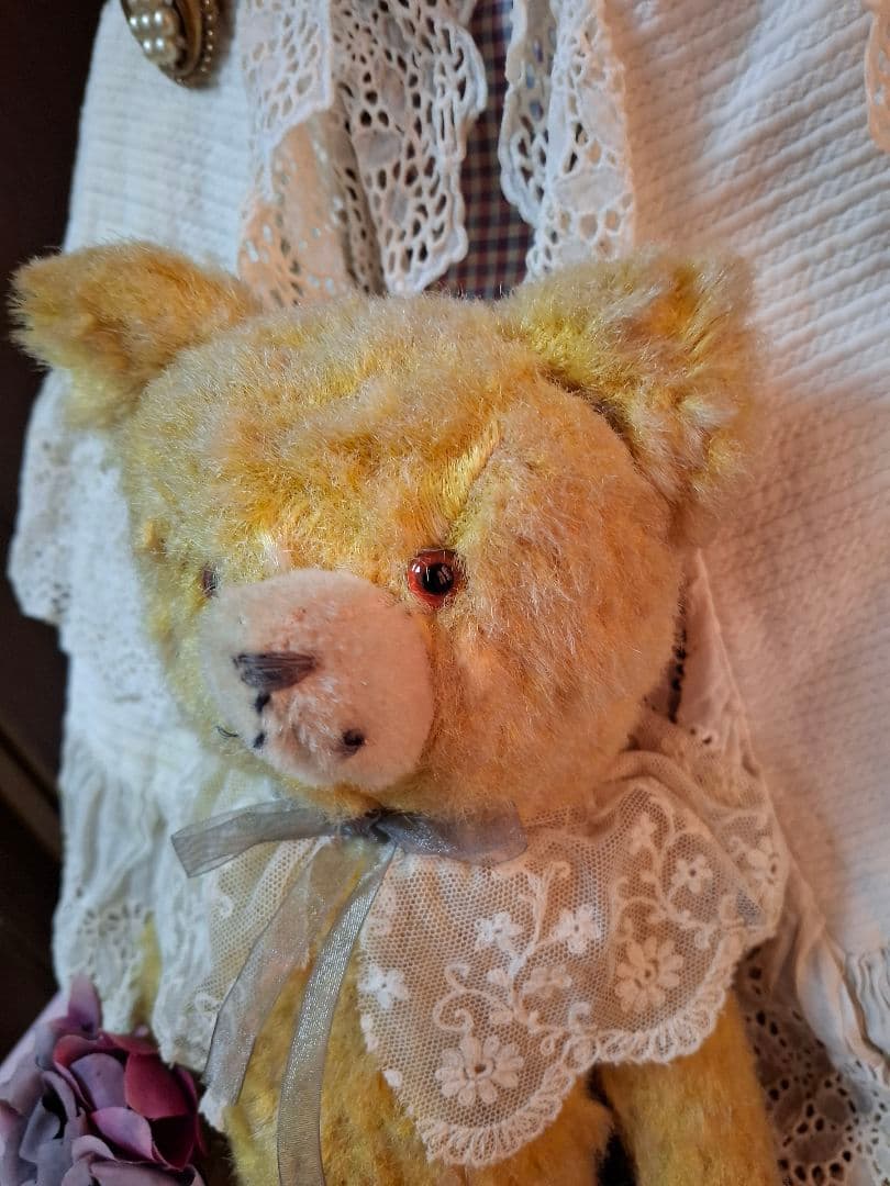 アンティーク★イエロー★テディベア★ぬいぐるみ★くま★クマ★ベアアンティーク雑貨