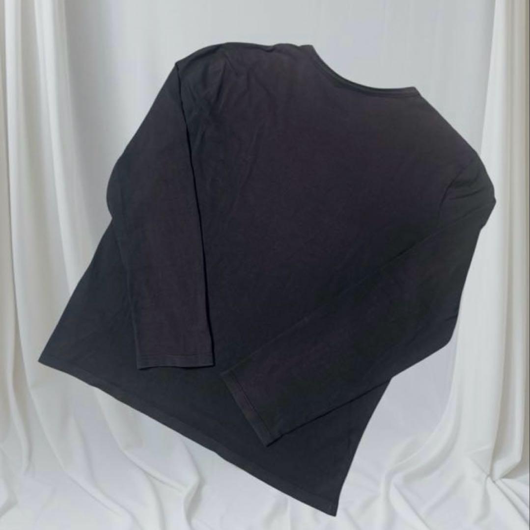 モンクレール　ブラック刺繍ロゴTシャツ　XL