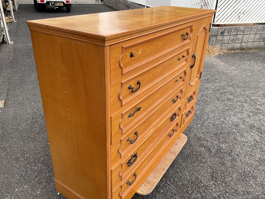 昭和レトロ 宮島型 135幅 洋服箪笥 大型収納 タンス