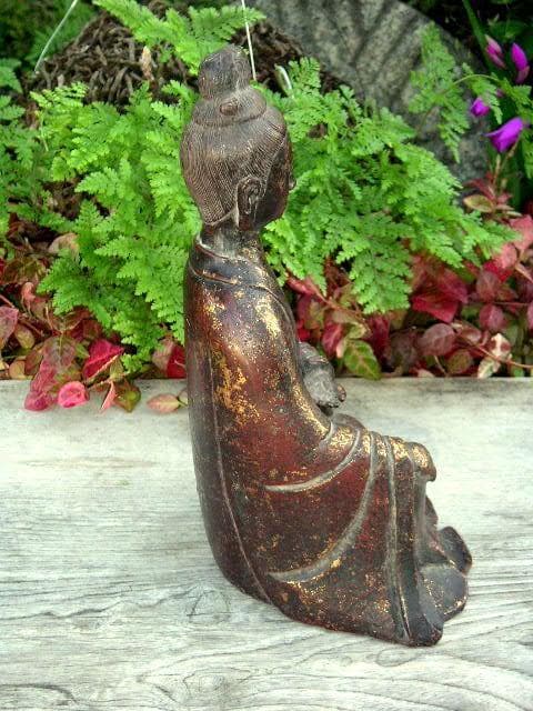 ♥鍍金　仏像　観音像　観音様　骨董　古玩　中国　レトロ　アンティーク