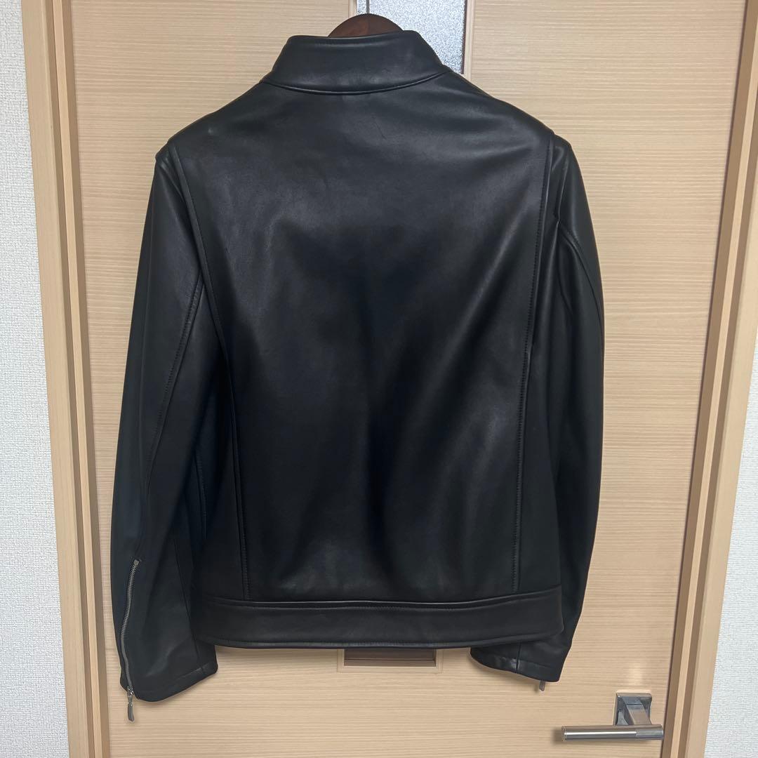 SILENCEサイレンス ラムレザーシングルライダース48黒