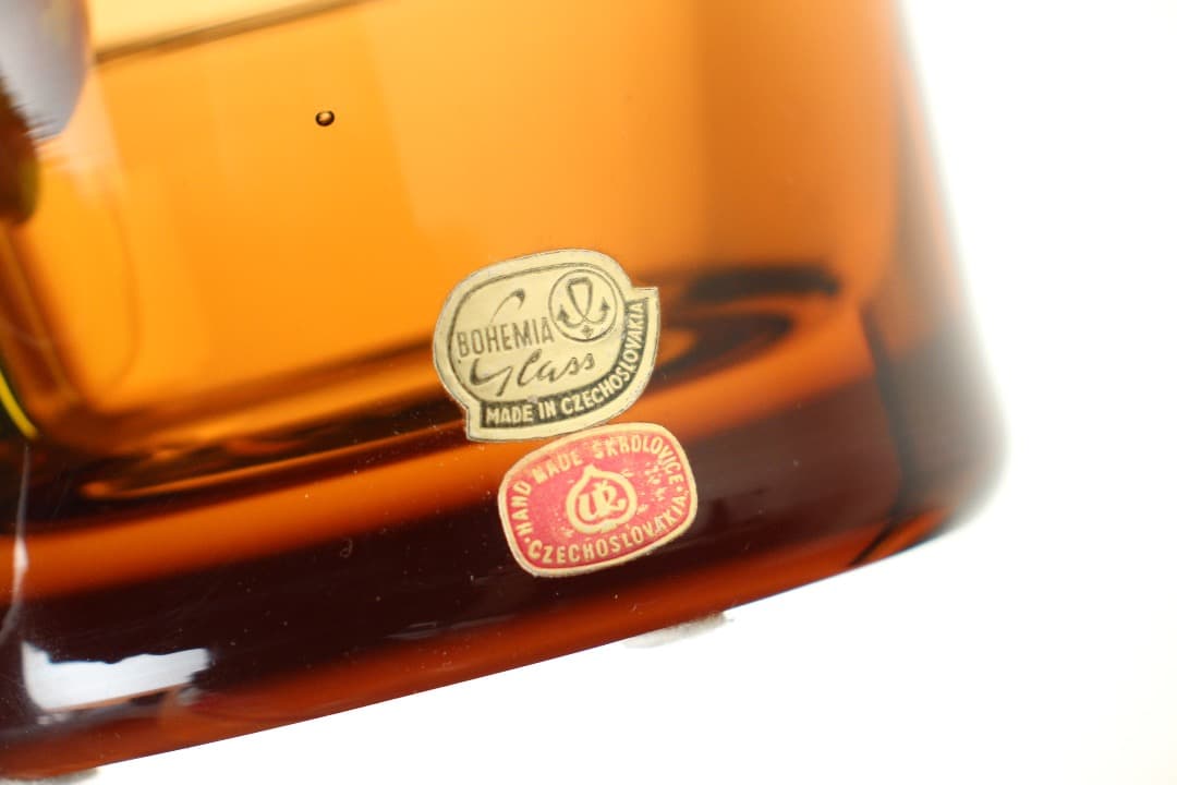 チェコ　クリスタル　ボヘミアングラス　物入れ　ヨセフ・エクナー