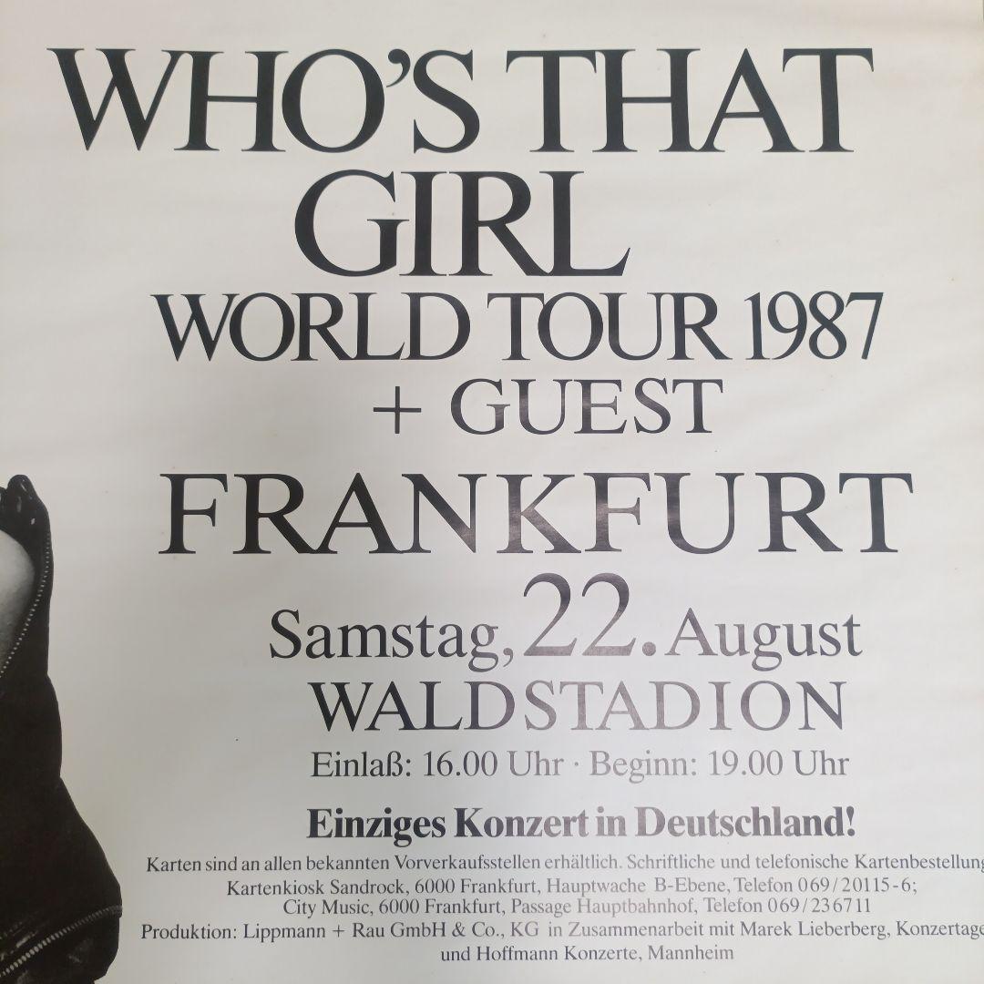 マドンナ WHO'S THAT GIRL WORLD TOUR ポスター