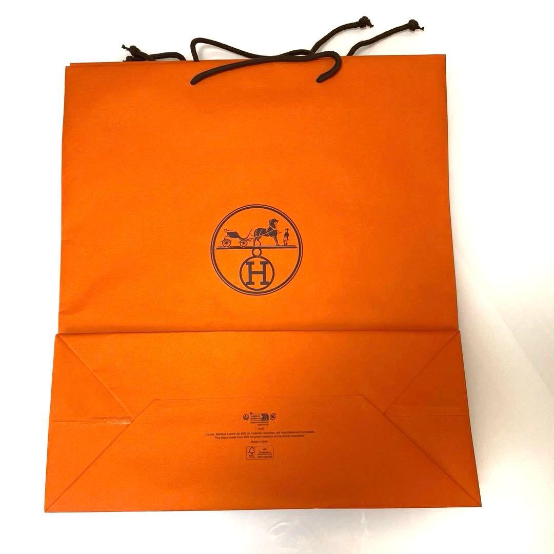 新品未使用　HERMÈS オレンジ ショップ袋 大きめ　合計14袋　リボン×2