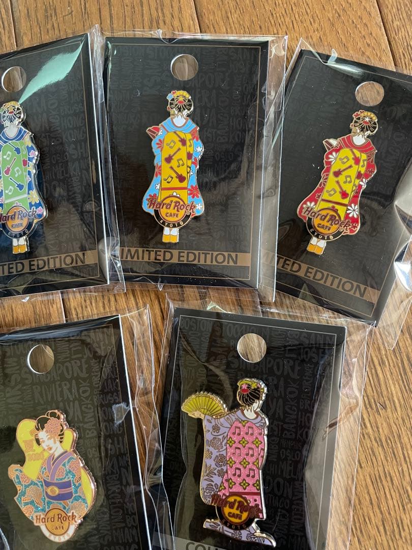 kkc　ハードロックカフェ　舞妓　着物　ピンバッジ　京都店限定　８個セット