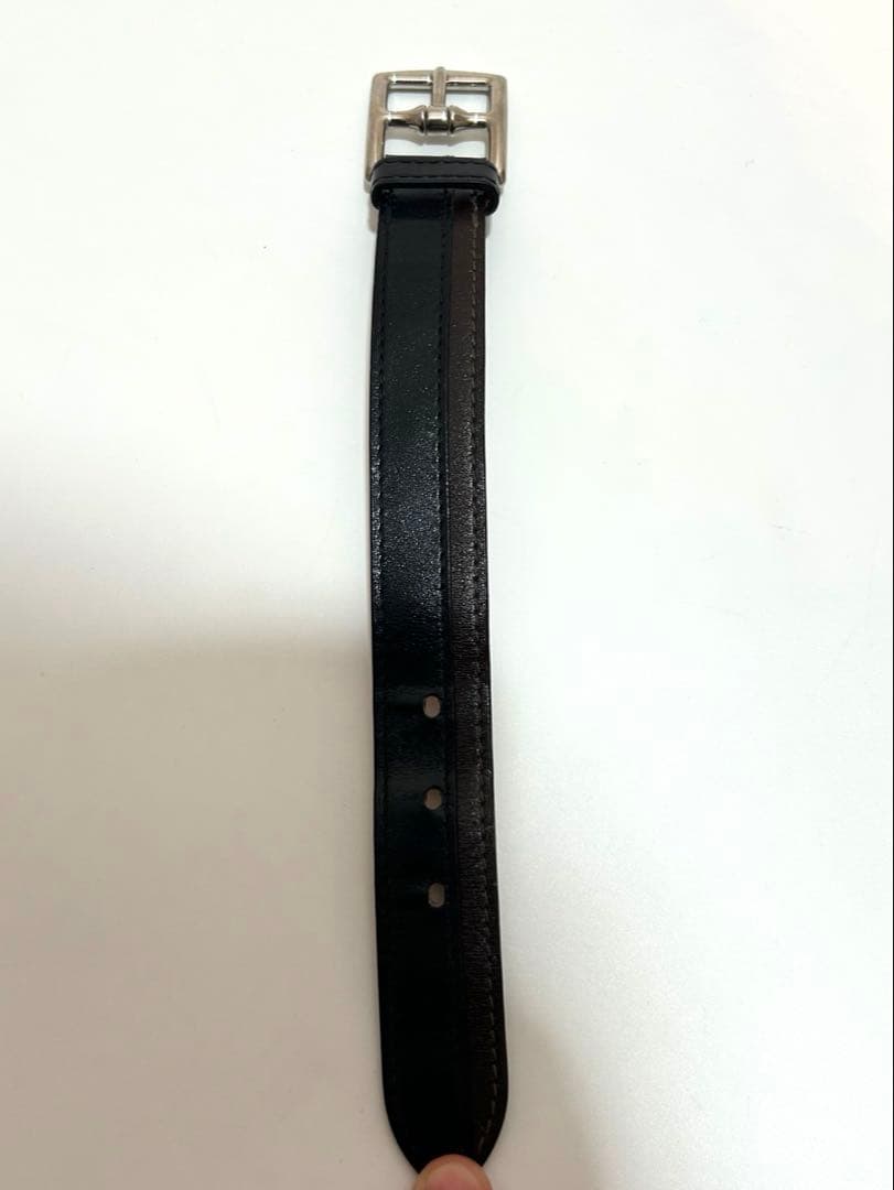 【美品】HERMES Etriviere レザー ブレスレット バングル
