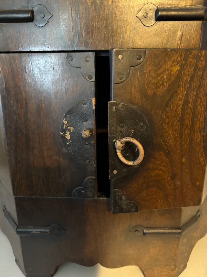 李朝家具　木製八角形　収納箱