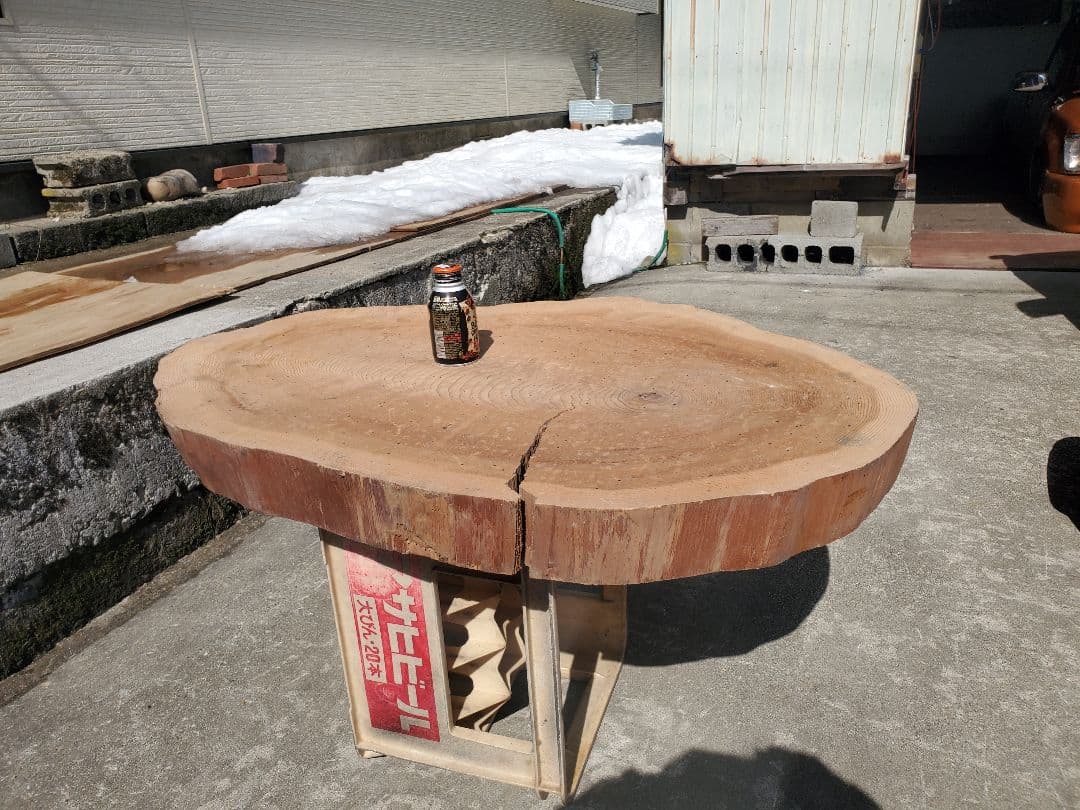 けやき 天然木 一枚板 輪切り ハンドメイド素材 丸太 流木 切り株 ソロキャン