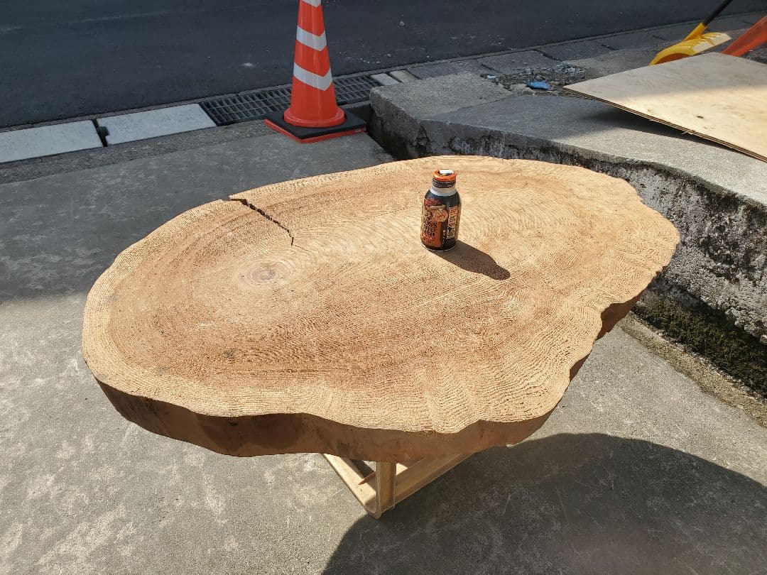 けやき 天然木 一枚板 輪切り ハンドメイド素材 丸太 流木 切り株 ソロキャン