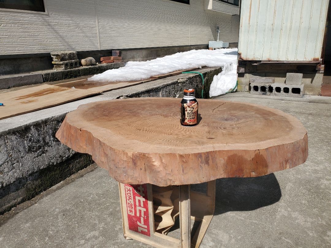 けやき 天然木 一枚板 輪切り ハンドメイド素材 丸太 流木 切り株 ソロキャン