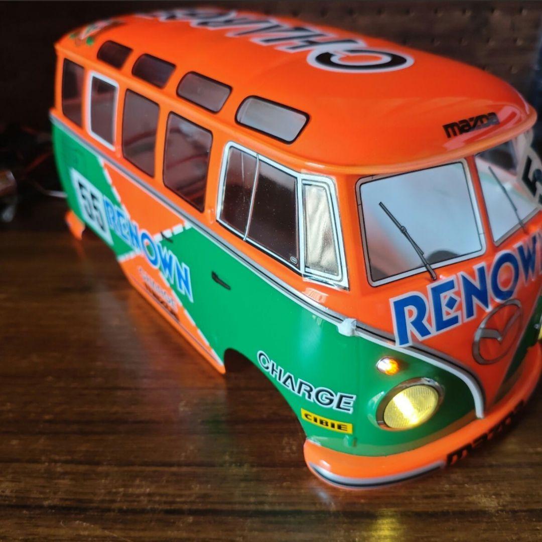 タミヤ　フォルクスワーゲン　ワーゲンバス　ボディ　ウイリー