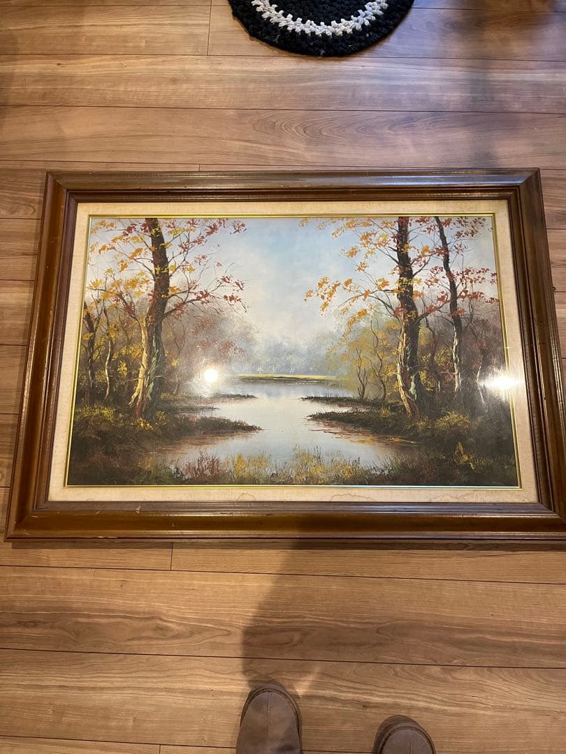 風景画 油彩額縁付き