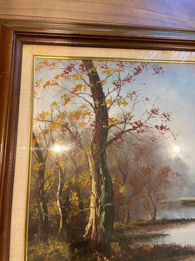 風景画 油彩額縁付き