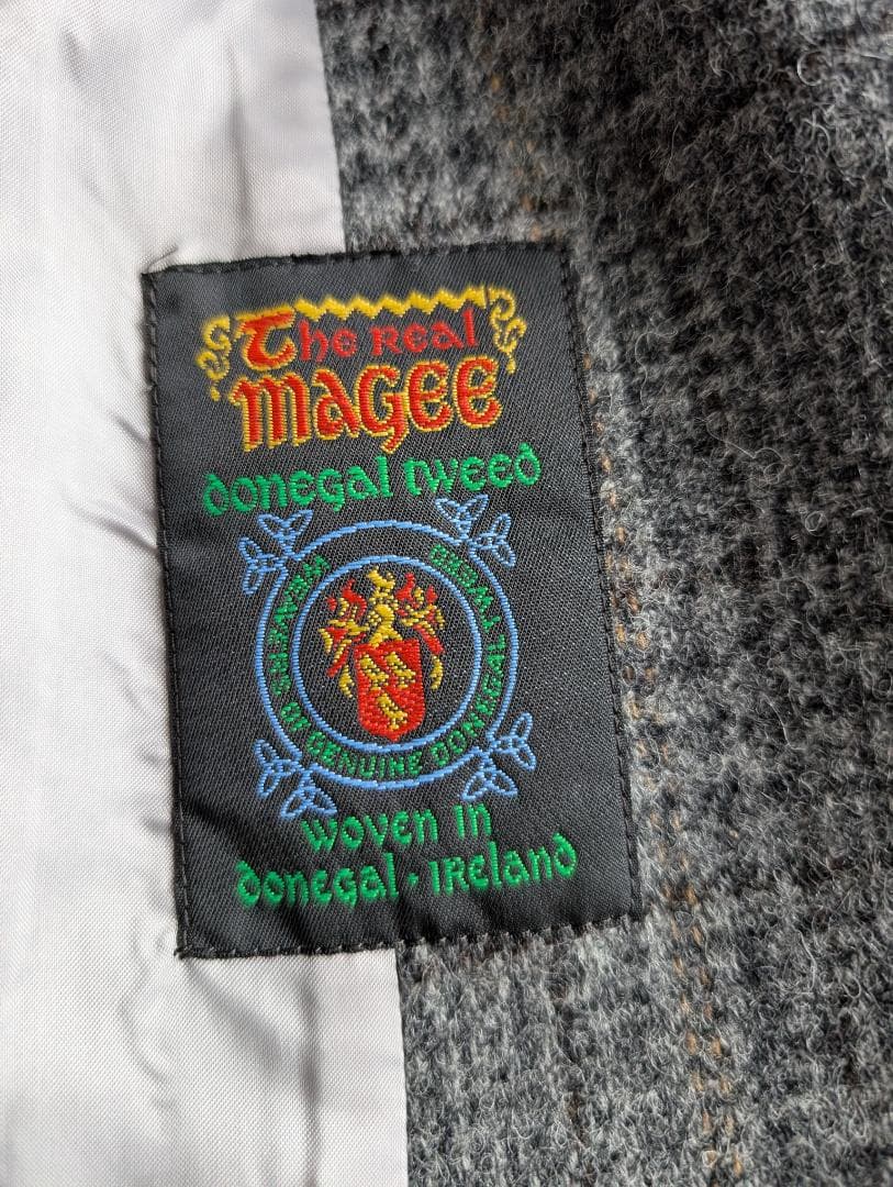 グレー チェック柄 ダブルブレストコート 23区　ロングマギー社製