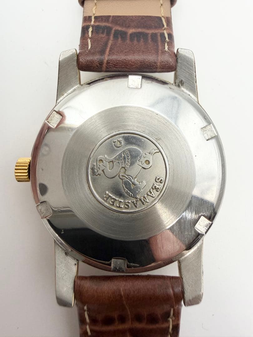 OMEGA Seamaster 自動巻 デイト 社外ベルト 社外尾錠