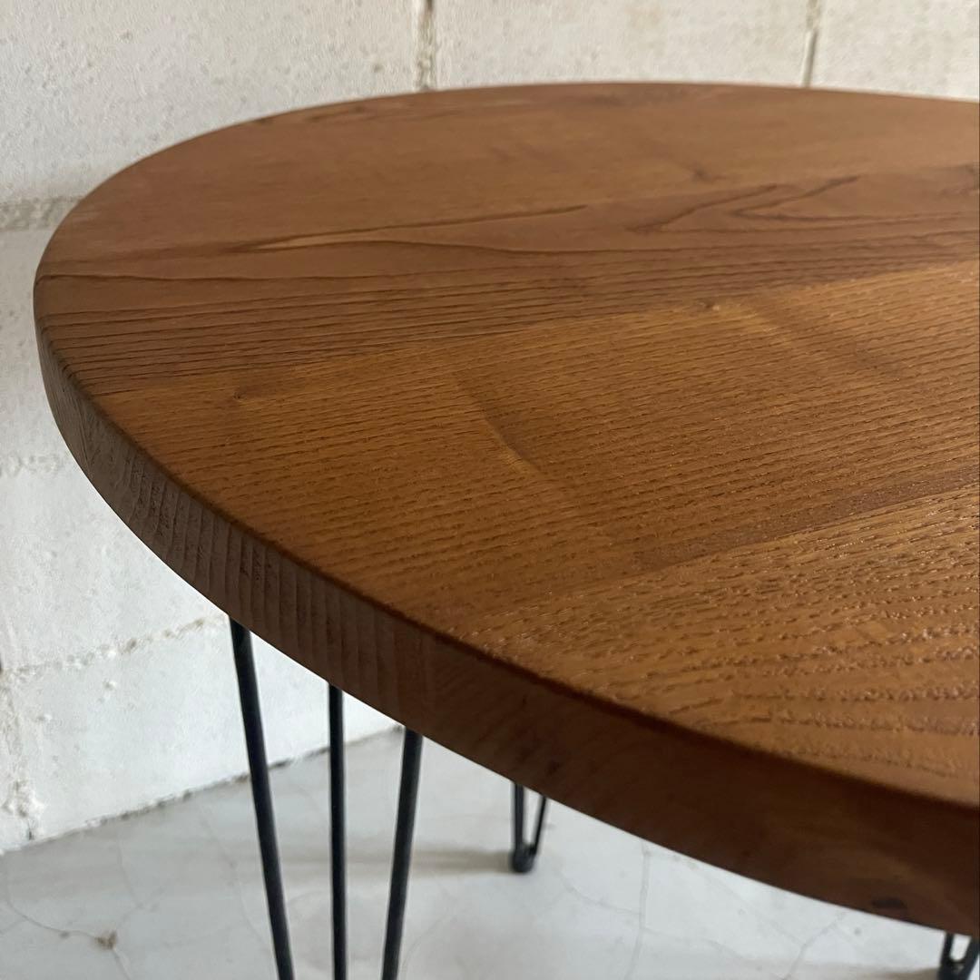 カナ　オーク無垢材　ダイニングテーブル　ラウンドテーブル　ヴィンテージ