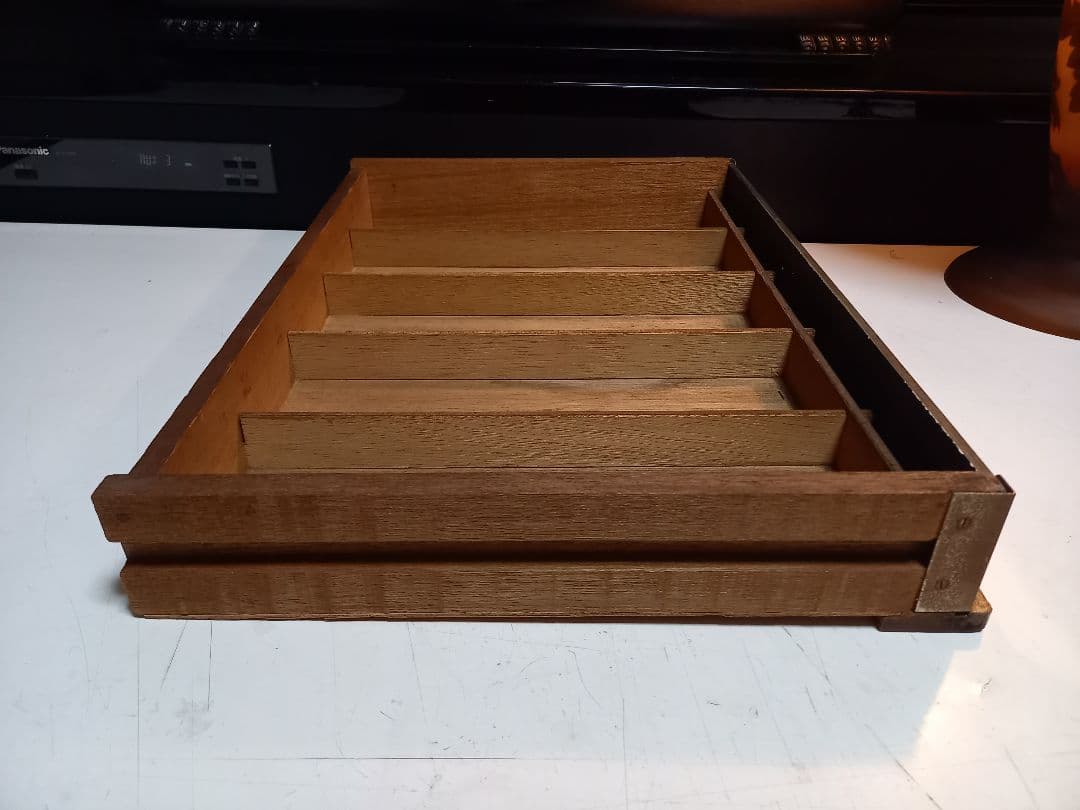 タイヤー印　ミラー　看板　付き　小物入れ　ディスプレイ　ケース　ウッド　トレー