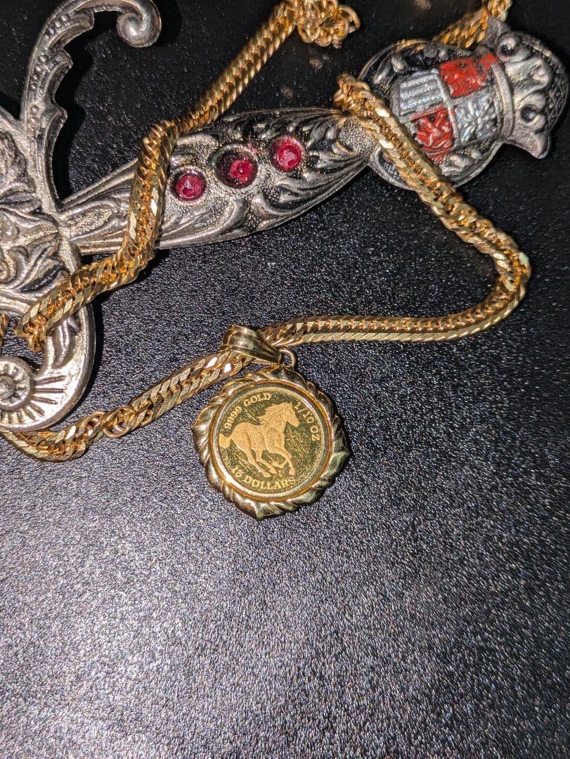 ツバル/ホース K24（純金　K24 1/10オンス、ペンダントのみ