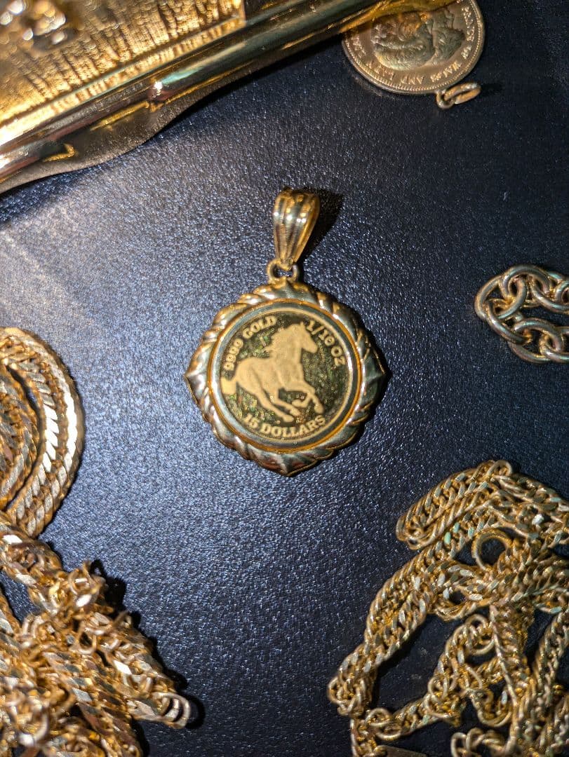 ツバル/ホース K24（純金　K24 1/10オンス、ペンダントのみ