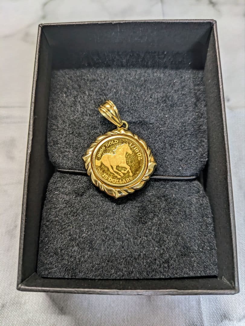 ツバル/ホース K24（純金　K24 1/10オンス、ペンダントのみ