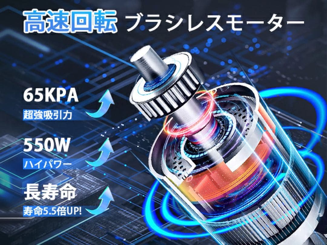 新品未使用⭐️LEDスティッククリーナー 65Kpa 楽天ランキング第1位商品