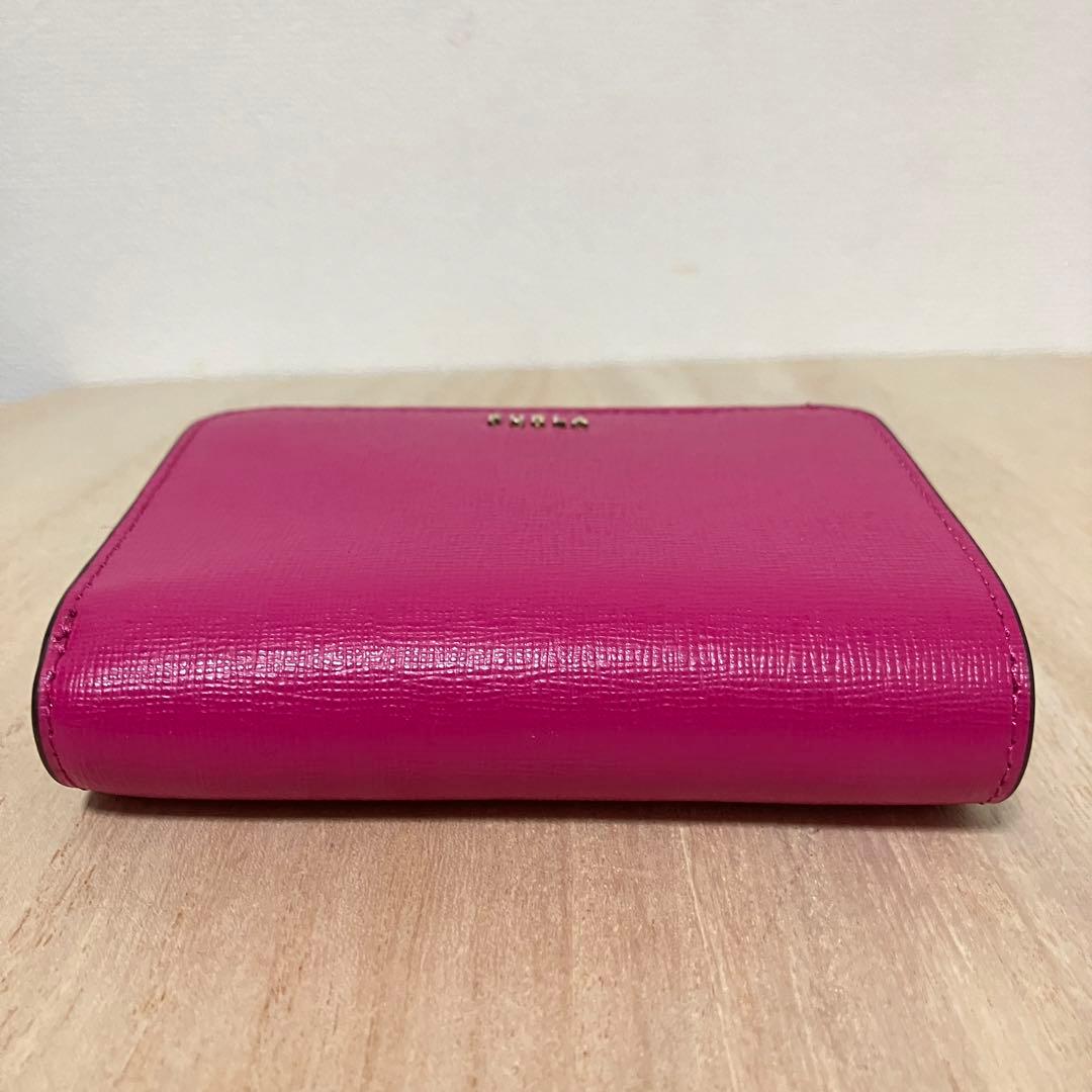 【新品未使用】フルラ 二つ折り財布 バビロン バイカラー ピンク×ベージュ