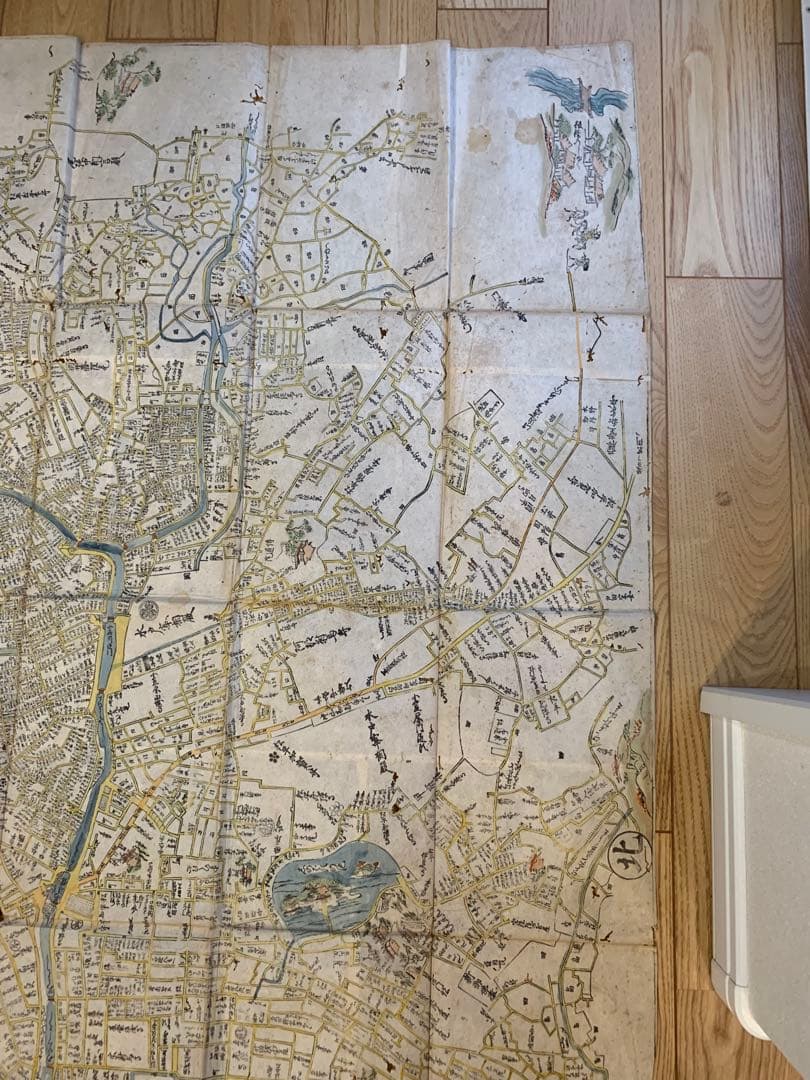 本日限り大幅値引き！　増補江戸大絵図 絵入 　江戸城周りの地図