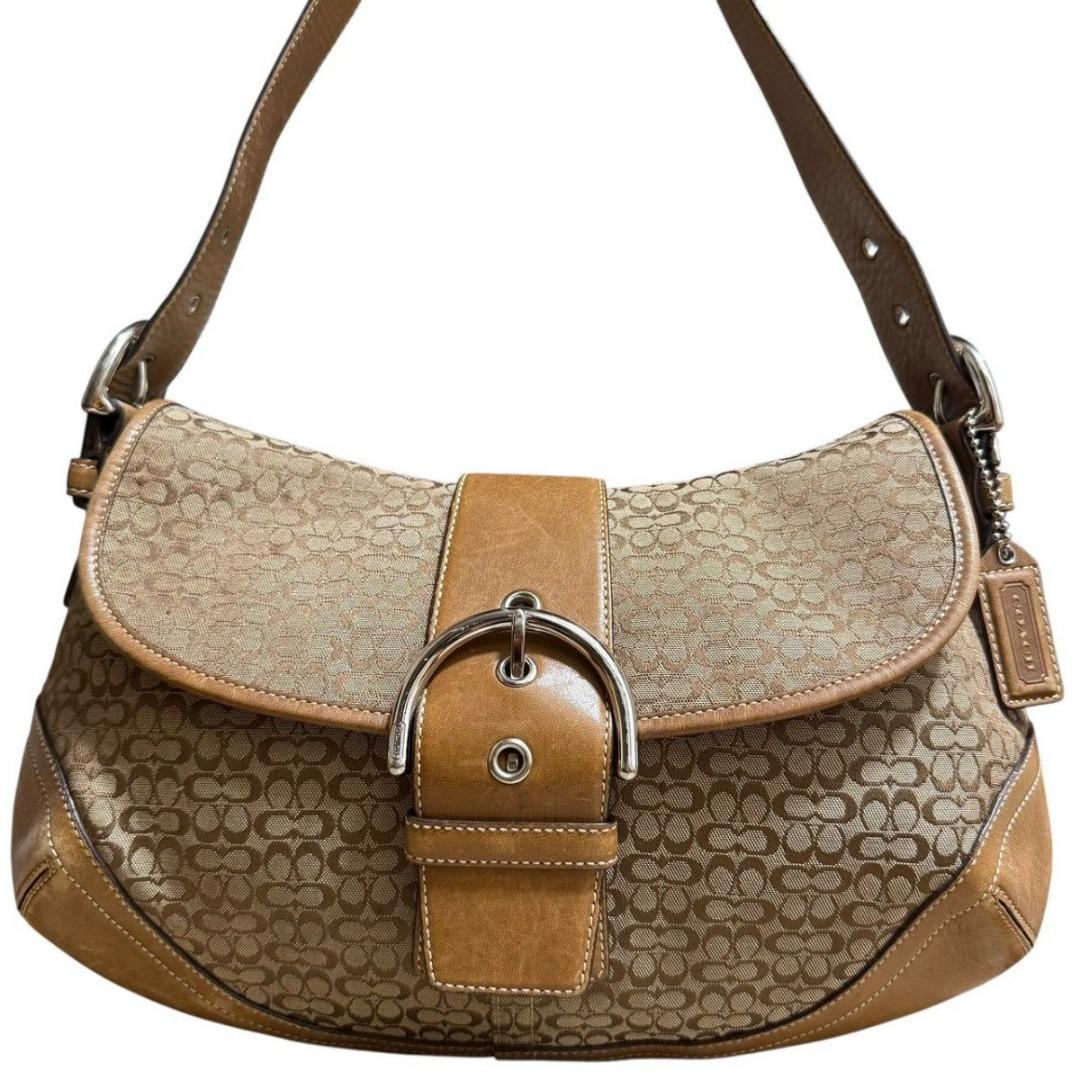 コーチ ショルダーバッグ ワンショルダー キャンバス ブラウン ソーホー