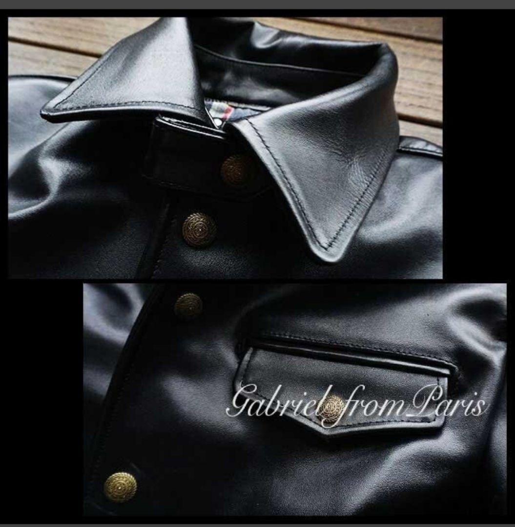 【新品】28万円 高級希少馬革 ホースハイドオイルレザージャケット 入手困難