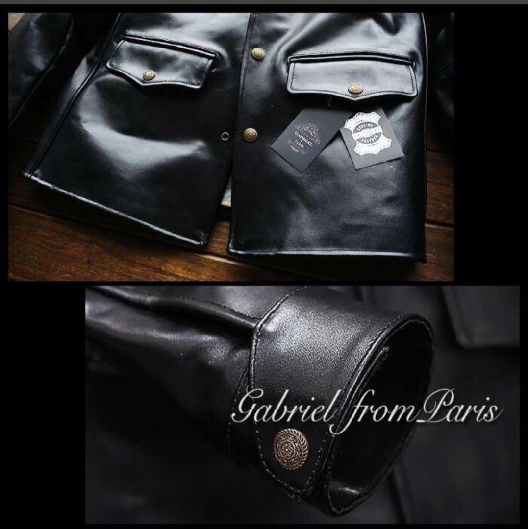 【新品】28万円 高級希少馬革 ホースハイドオイルレザージャケット 入手困難