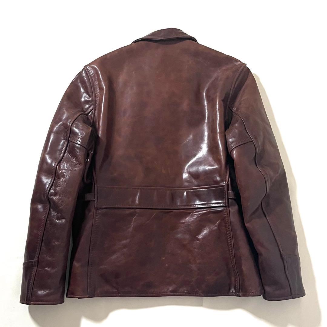 【良品】エアロレザー　ヘラクレス ジャケット　ホースハイド　ブラウン　中綿　38