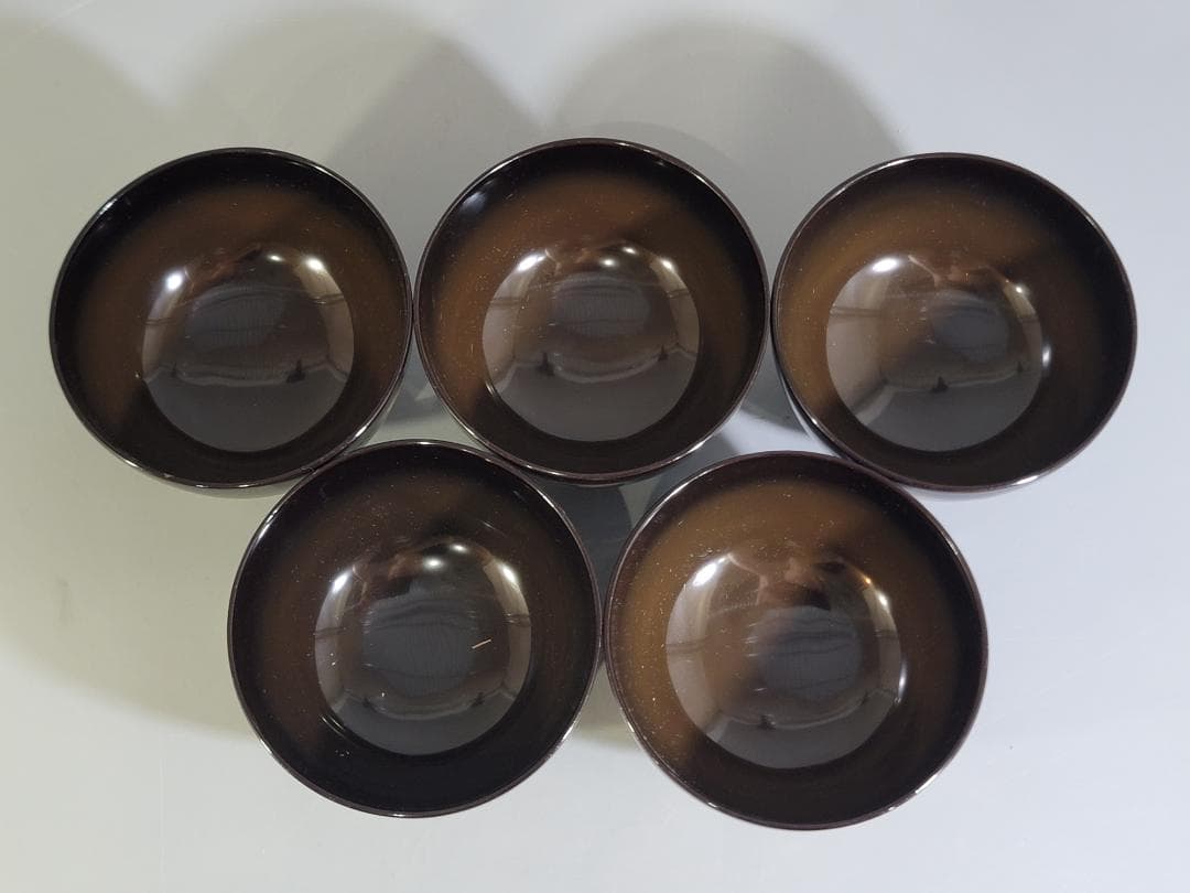 DT347 松庵好 鷹の羽吸物椀 塗師 道恵 共箱 時代物