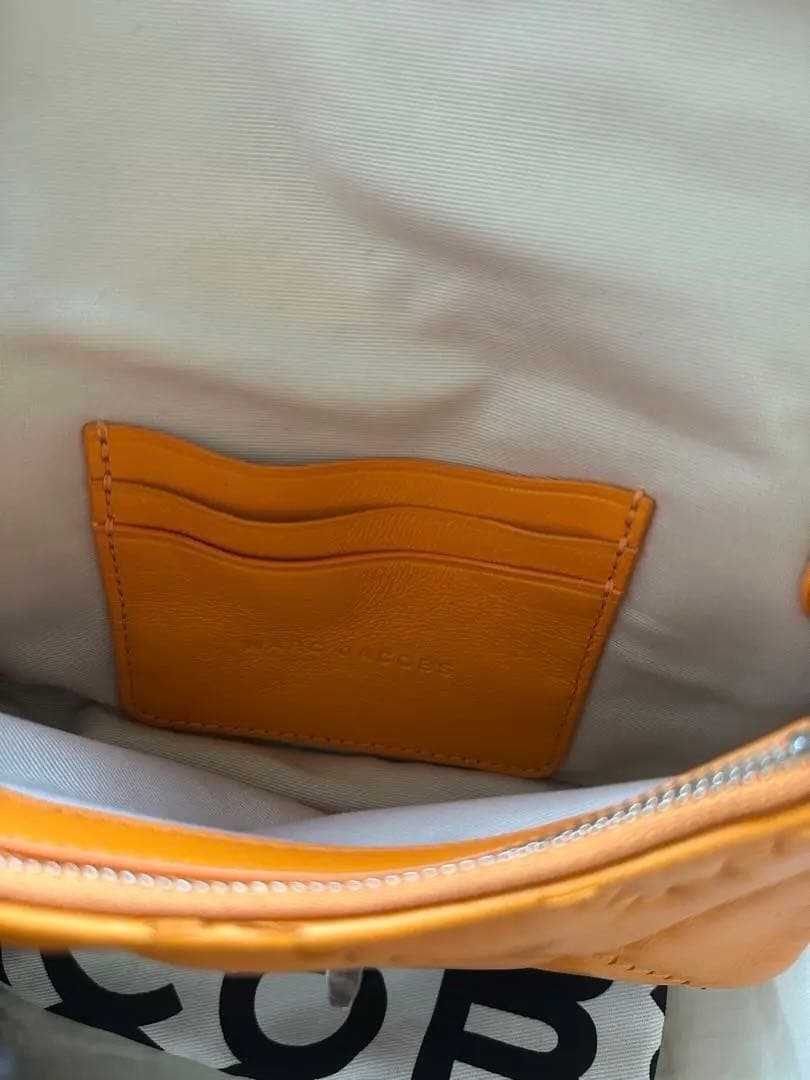 MARC JACOBS オレンジ キルティングレザー ショルダーバッグ