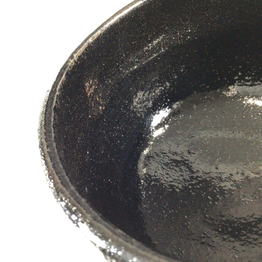 Ｐ６７９　黒楽茶碗　『佐々木松楽造』『大徳寺　福本積應　箱書』　共箱　茶道具